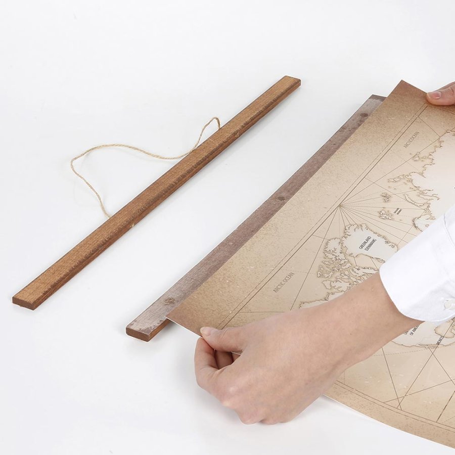 Wooden Posterleiste aus dunkler Buche magnetisch Satz  - 60 cm Set