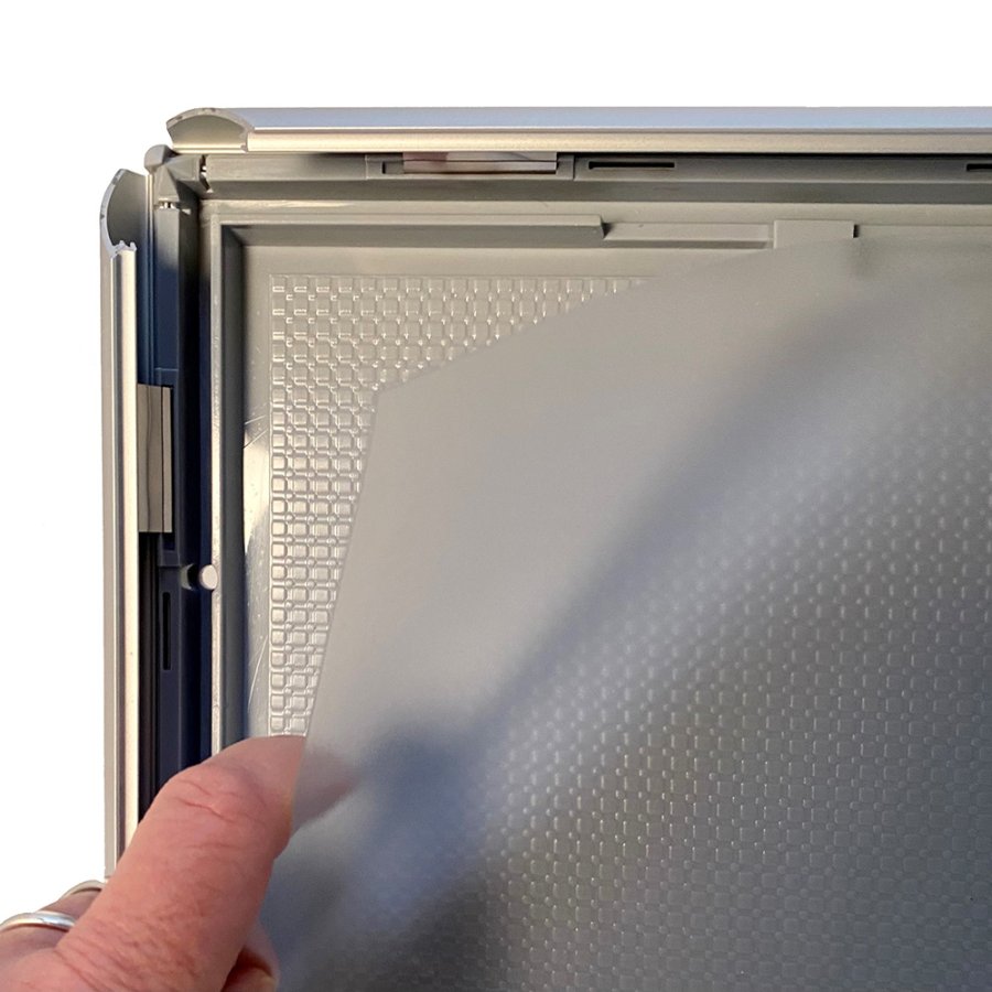 Opti Klapprahmen mit 25mm Aluminiumprofil, Silber - A2