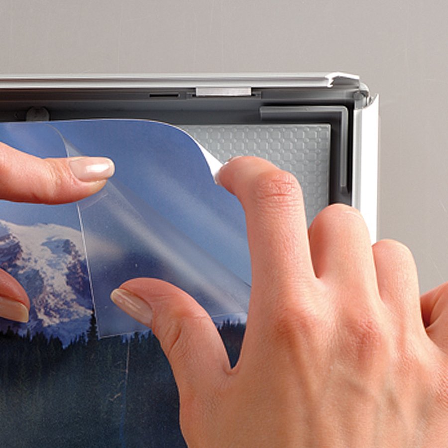 Foto-Klapprahmen mit 14mm Aluminiumprofil, silber - A6