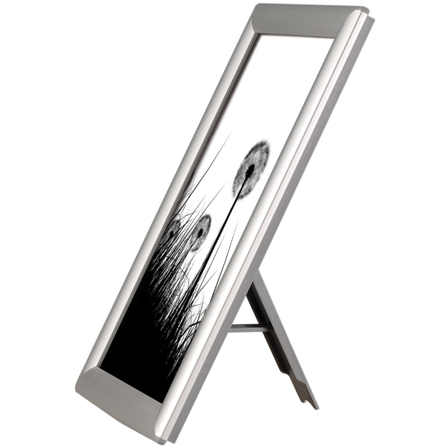 Foto-Klapprahmen mit 25mm Aluminiumprofil, silber - A4
