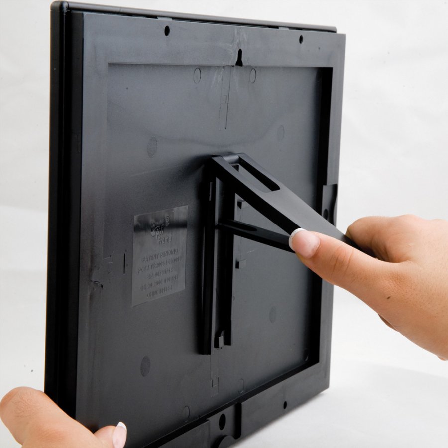 Foto-Klapprahmen mit 25mm Aluminiumprofil, schwarz - A4