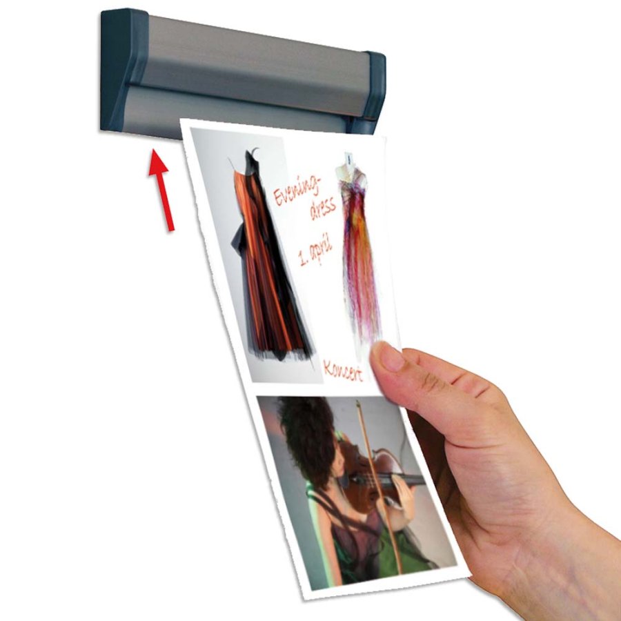 Posterleiste - Fast Note Posterschiene mit 30mm Aluminiumprofil, silber - 31 cm