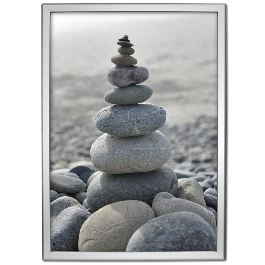 Opti Klapprahmen mit 25mm Aluminiumprofil, silber - 50 x 70 cm