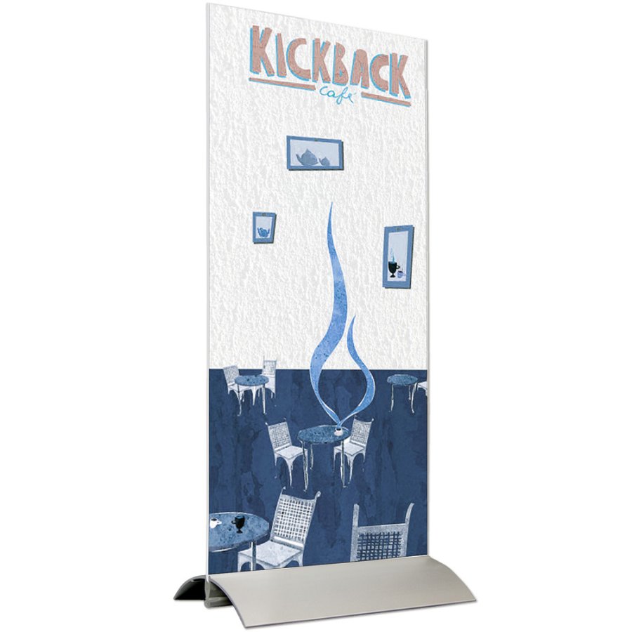 Swing Wing Men&uuml;kartenhalter vertikal - M65 Flyer - 9,9 x 21 cm