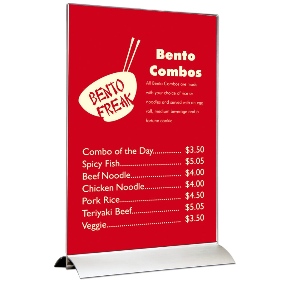 Swing Wing Men&uuml;korthalter vertikal - A5 - 14,8x21 cm