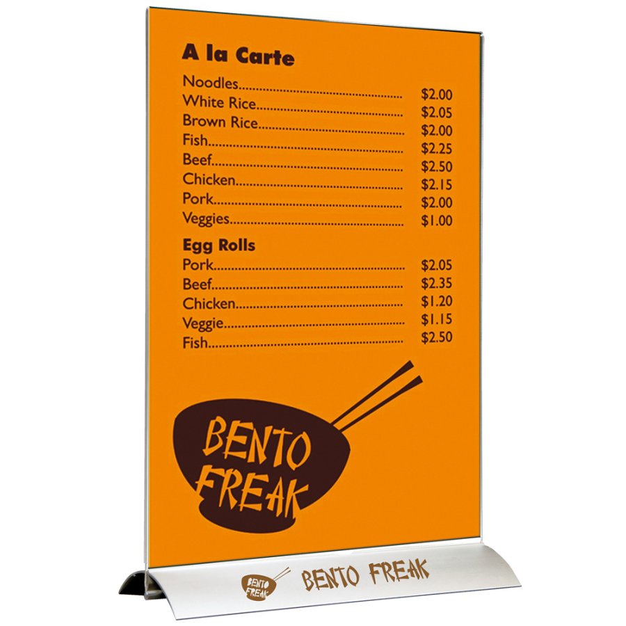 Swing Wing Men&uuml;kartenhalter vertikal - A4 - 21 x 29,7 cm