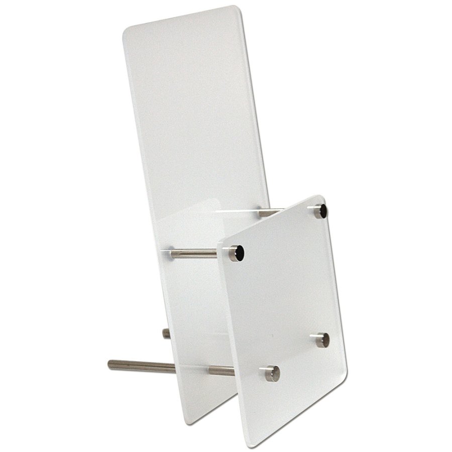 Mattierter Brosch&uuml;renhalter vertikal f&uuml;r Tisch - A4 - 21 x 29,7 cm