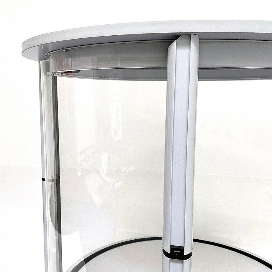 Cirkel Messetisch mit Koffer