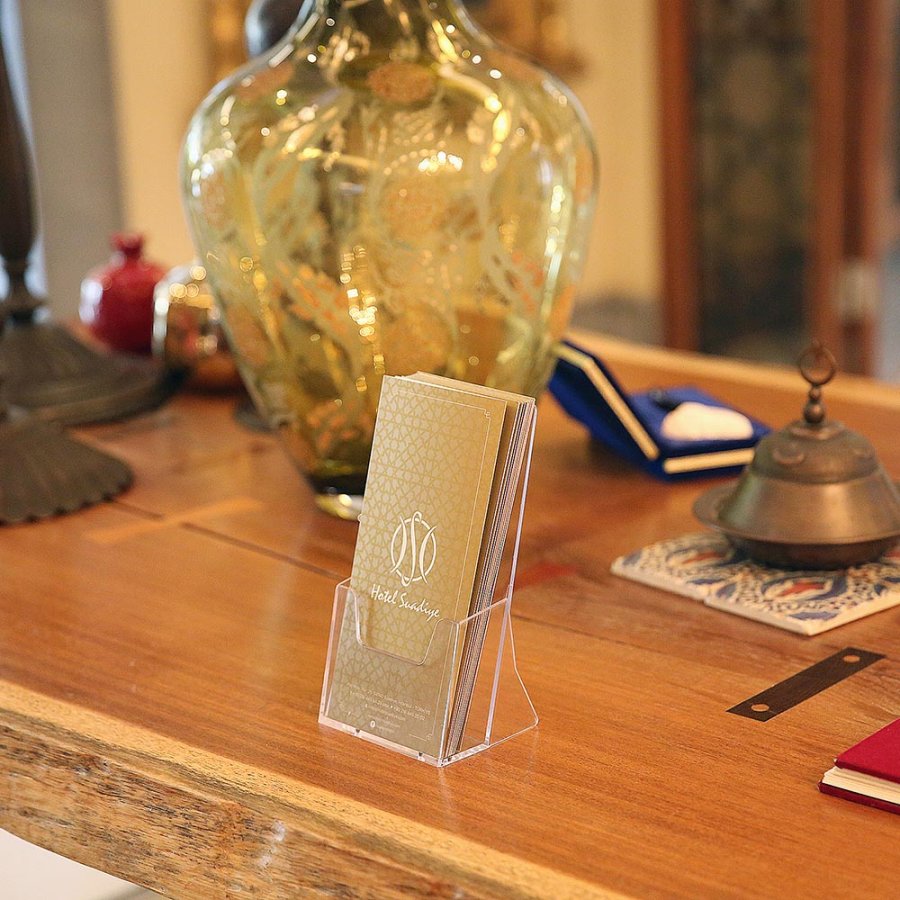 Acryl-Prospekthalter f&uuml;r Tisch, M65