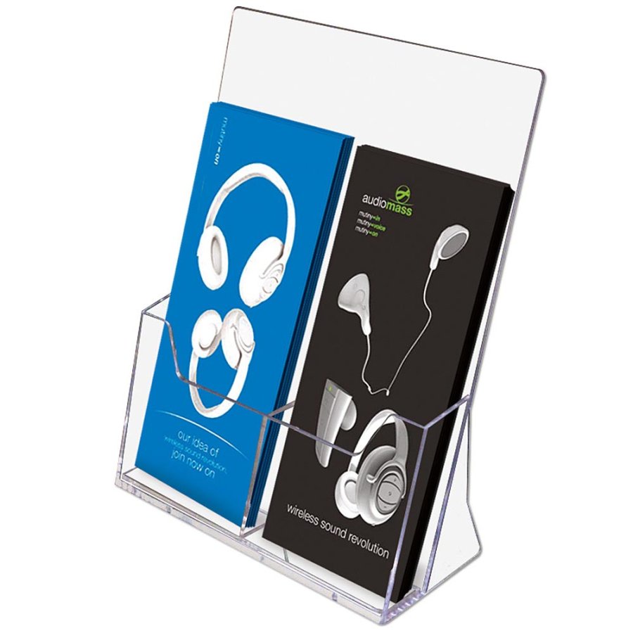 Acryl-Prospekthalter f&uuml;r Tisch - 2 x M65