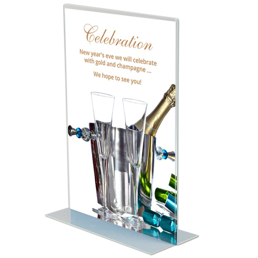 T - Men&uuml;kartenhalter vertikal - A3 - 29,7 x 42 cm