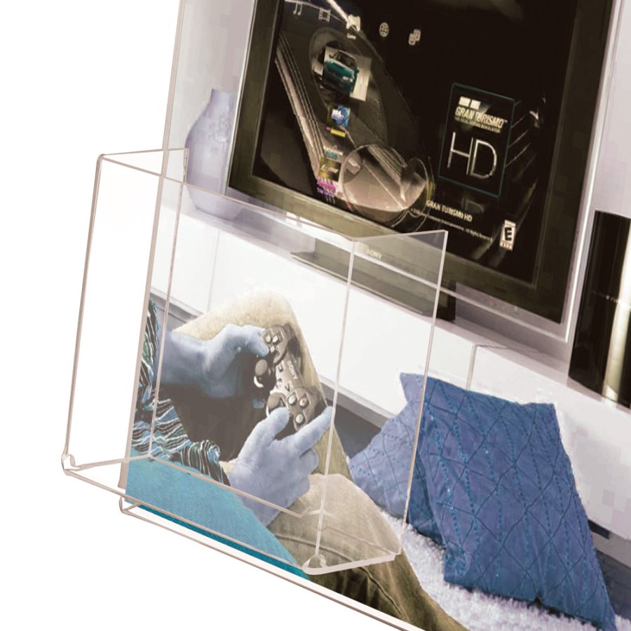 L - Men&uuml;kartenhalter A4 mit Visitenkartenhalter - vertikal