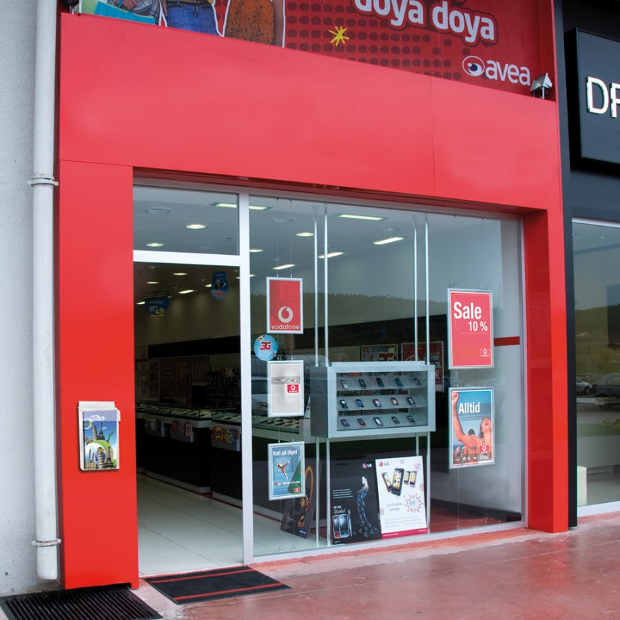 Outdoor-Prospekthalter box aus Acryl vertikal, A4 tief