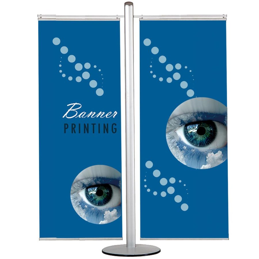 Bannerdisplay, MultiStand, doppeltseitig, 2 Banner, 60 cm