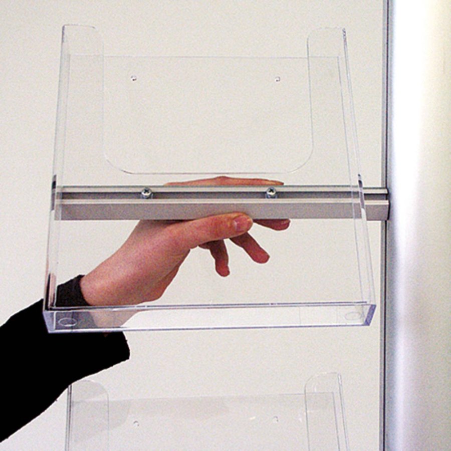 Bannerdisplay, MultiStand, einseitig, 4 A4-Regale, Banner, 40 cm