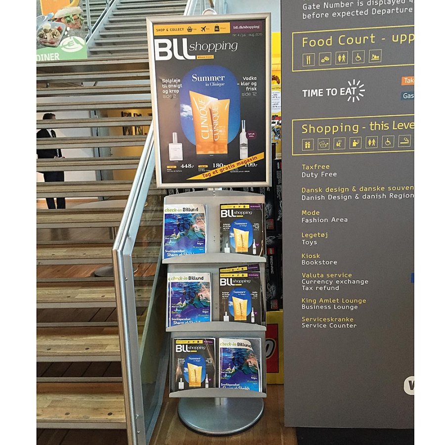 Infost&auml;nder, MultiStand, doppeltseitig, 4 Stahlregale, 2 Klapprahmen, B1 - 70 x 100 cm