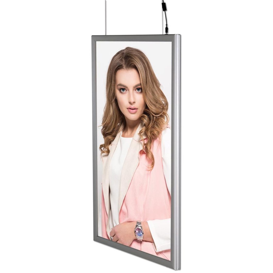 LED-Rahmen, doppeltseitig, Vertikale, A2 - 42 x 59,4 cm