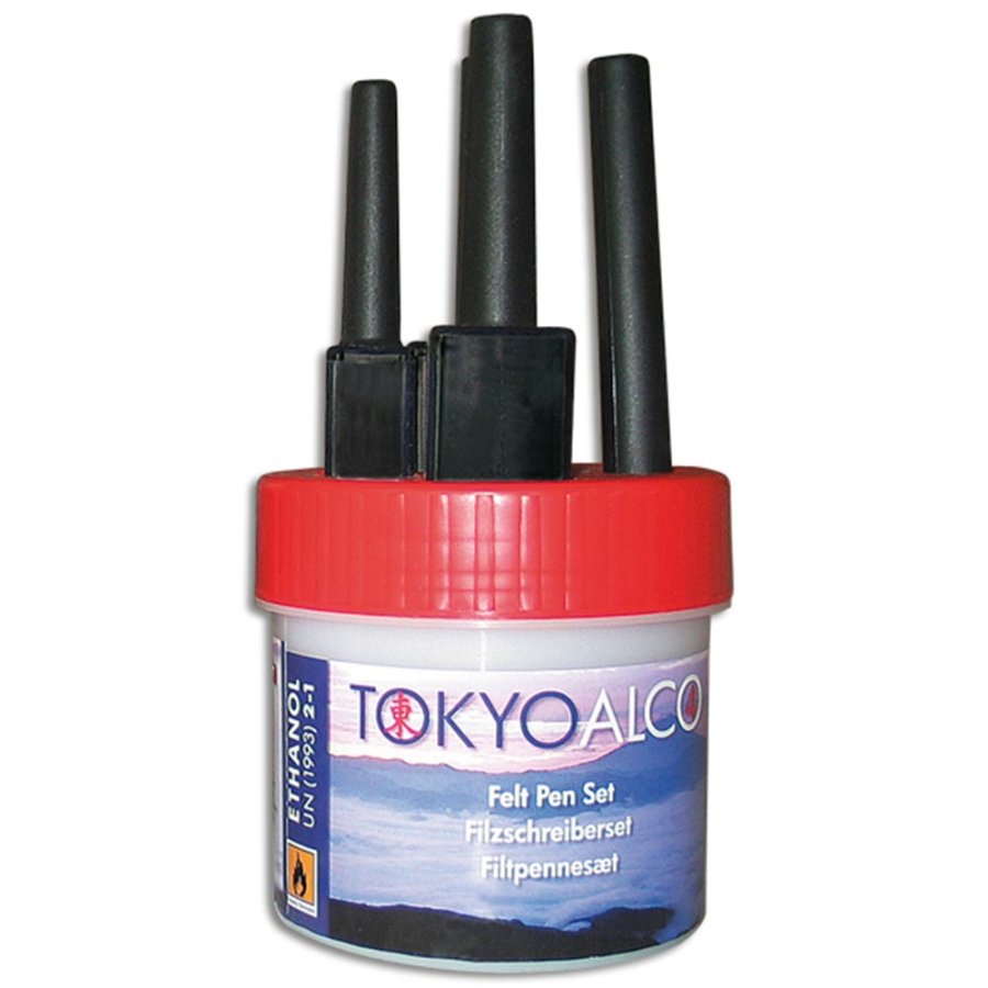 Tokyo Alco - 4 Filzstifte - Rot