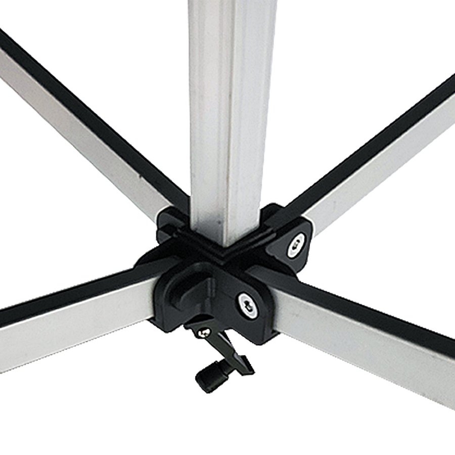 Pavillon/Veranstaltungszelt Lux aus wasserdichtem Polyester, silber/schwarz - 3x3 m