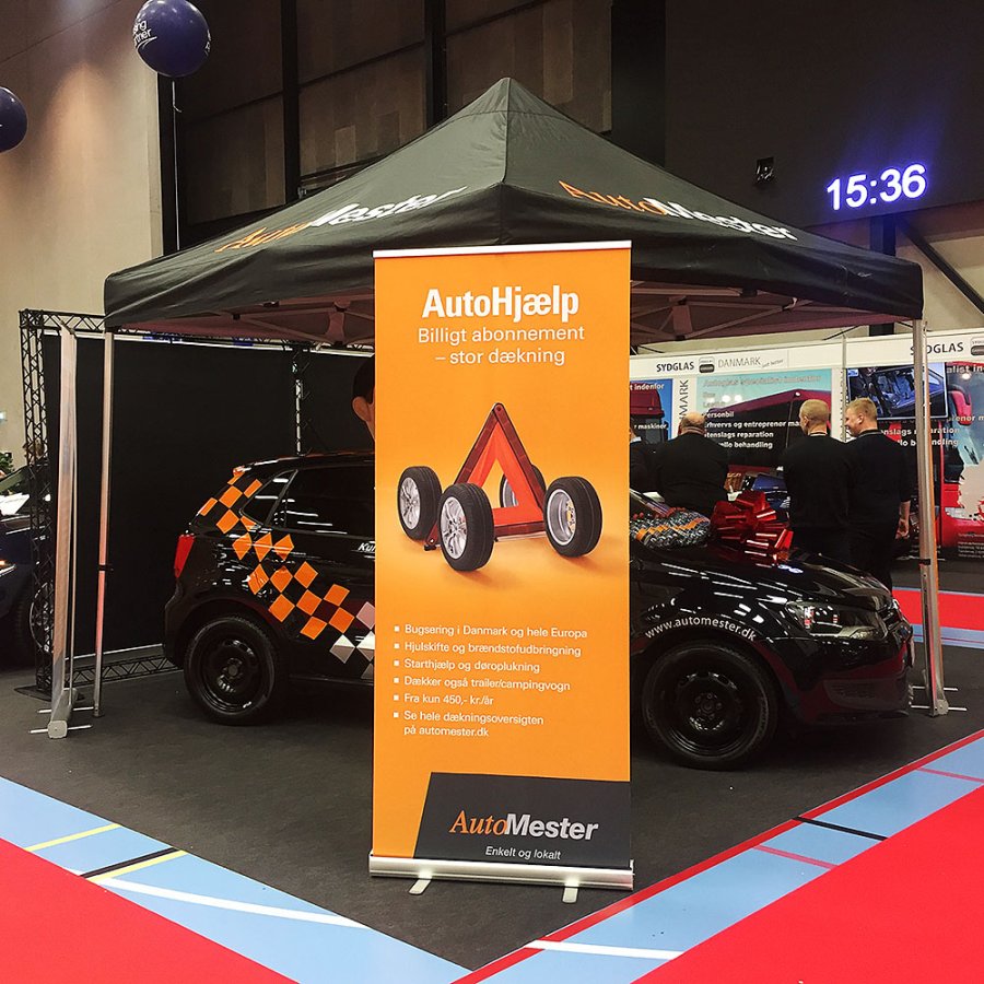 Pavillon/Veranstaltungszelt Lux aus wasserdichtem Polyester, silber/schwarz - 3x3 m