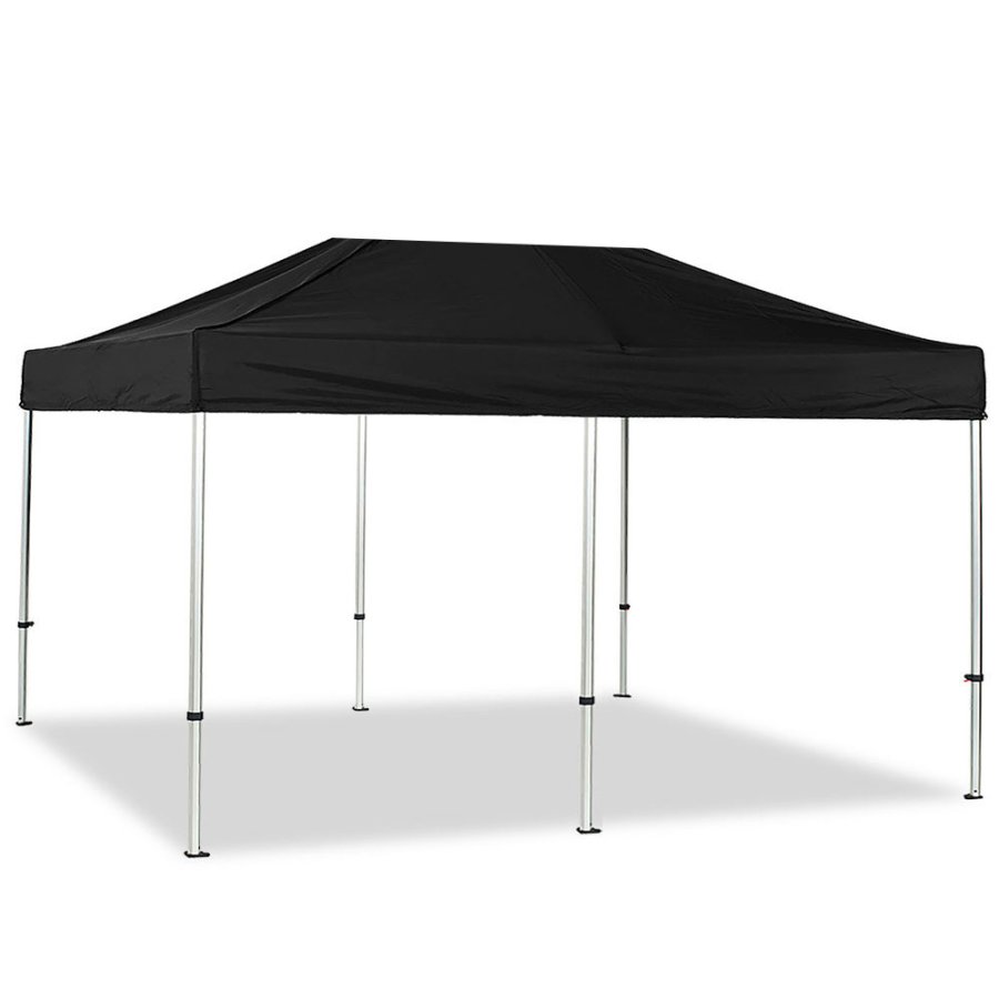 Pavillon/Veranstaltungszelt Lux aus wasserdichtem Polyester, silber/schwarz - 3x6 m