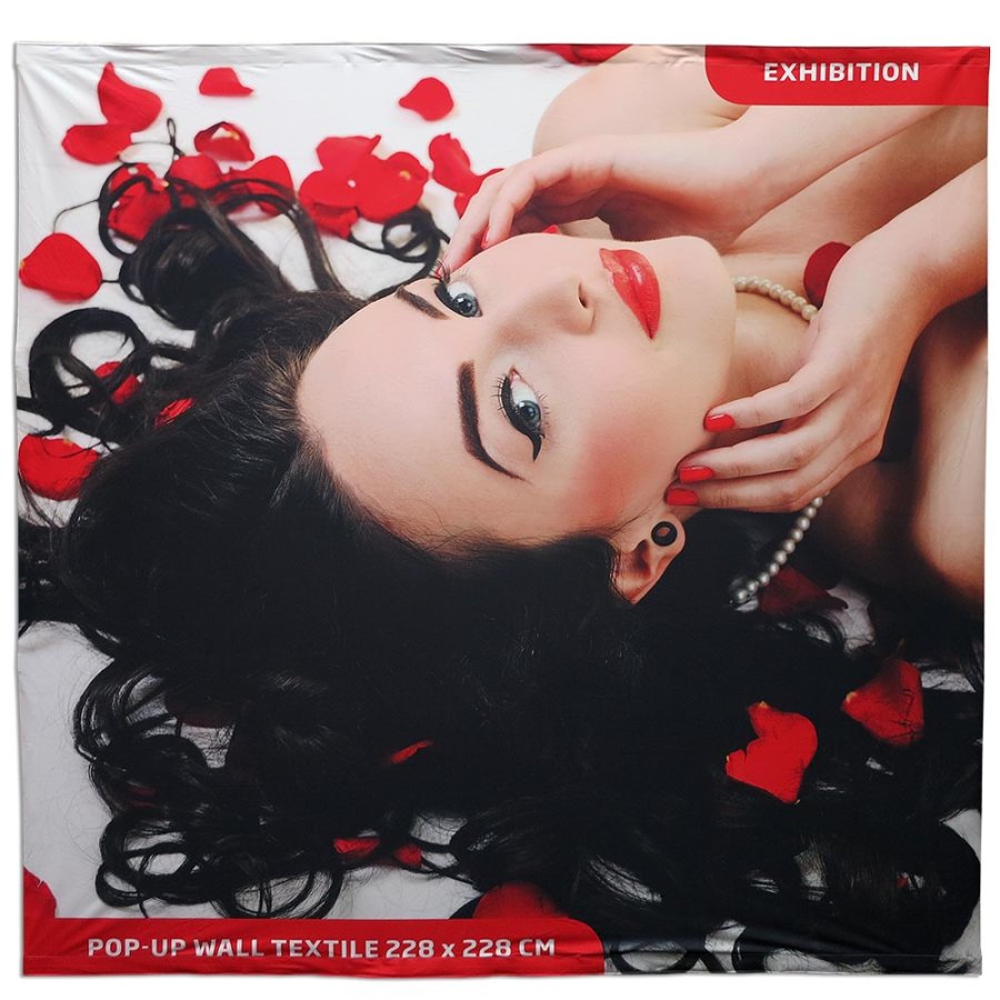 Pop-up-Wandtextilmodell 3x3 - Ohne Banner