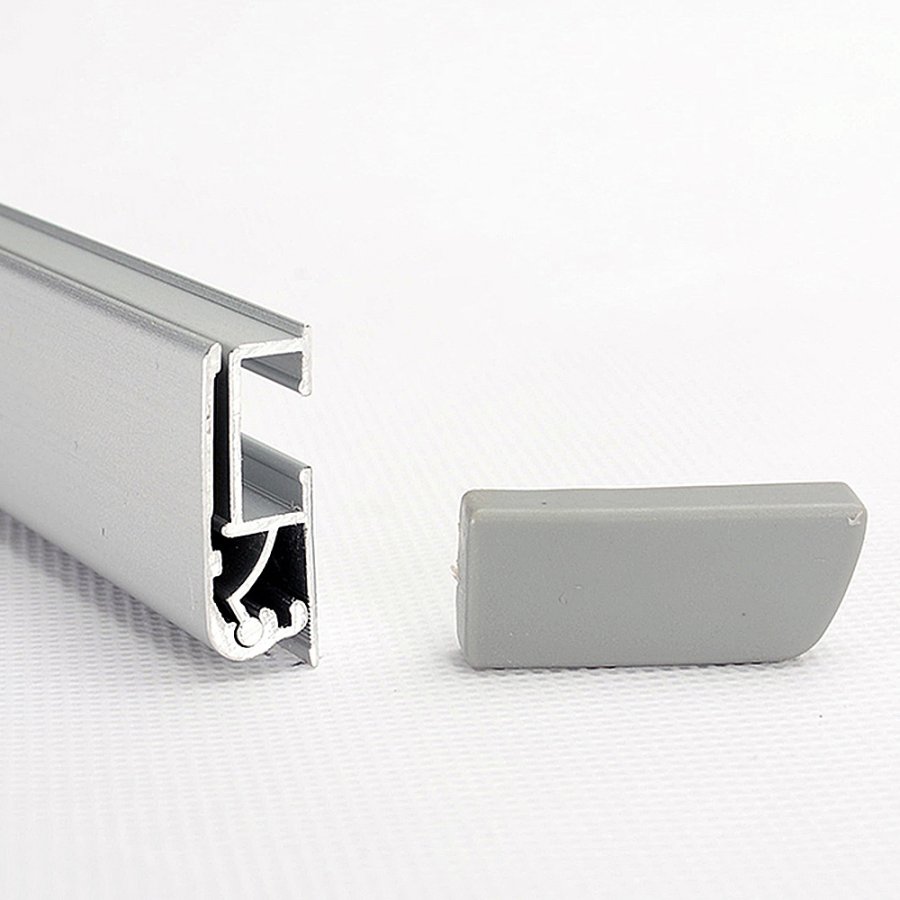 Premium Roll-up, einseitig, Kassette, silber, 200 x 160-220 cm