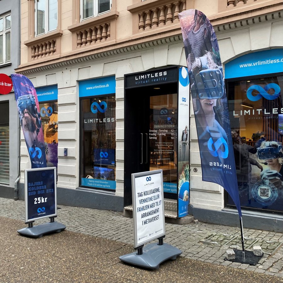 Beachflag, Outdoor-Bow, Large schwarzes Stangensytem