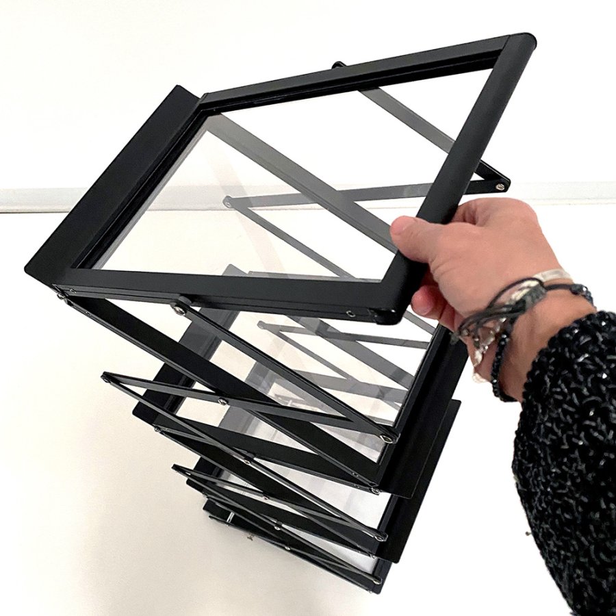 Flex-Prospektst&auml;nder, schwarz, 6 x A5