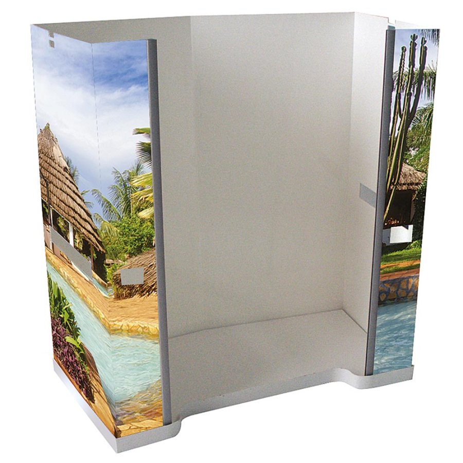 Basic Messe Theke Wei&szlig;, mit Tasche