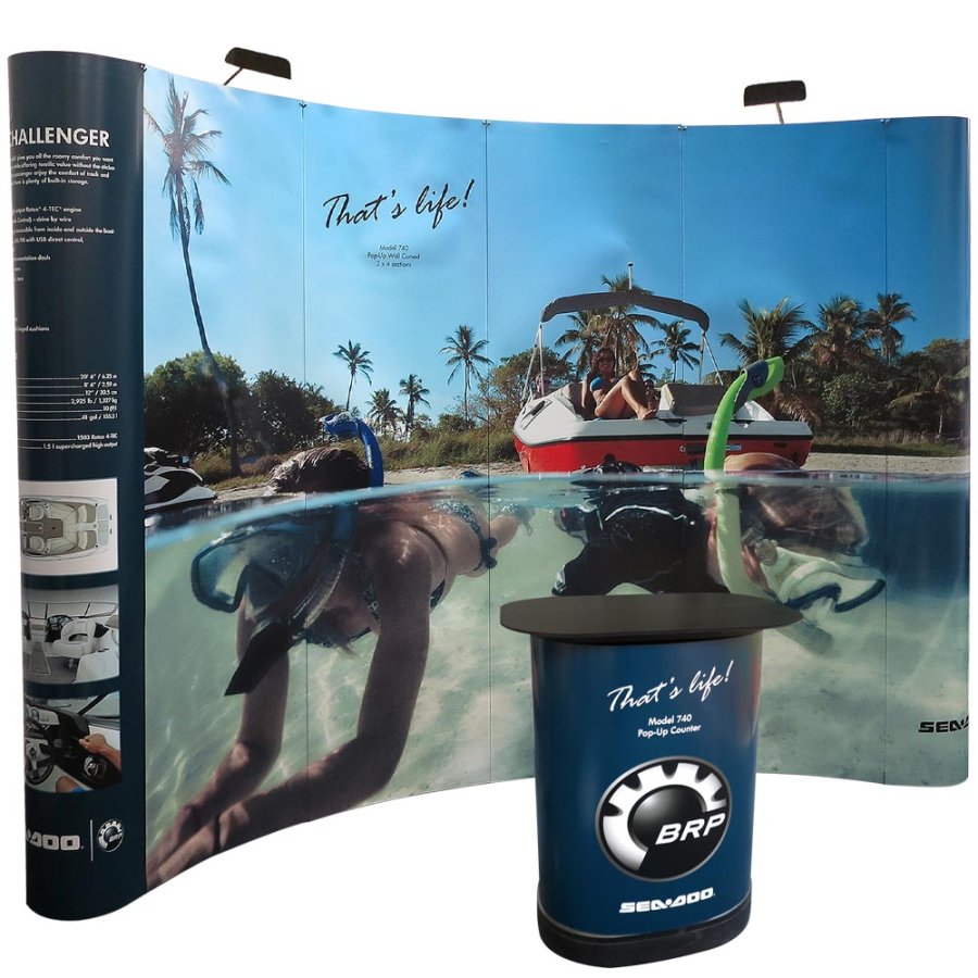 Pop-Up-Wand gebogen - 3 x 4