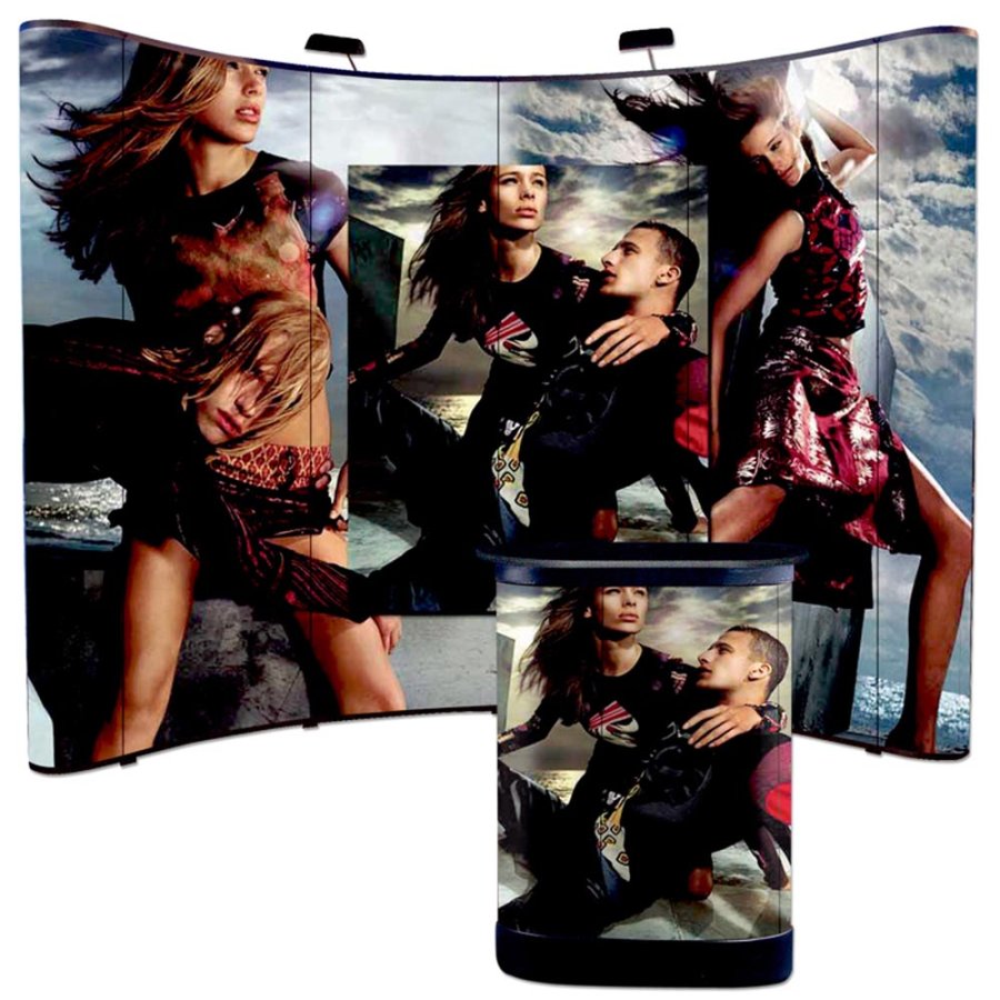 Pop-Up-Wand gebogen - 3 x 4