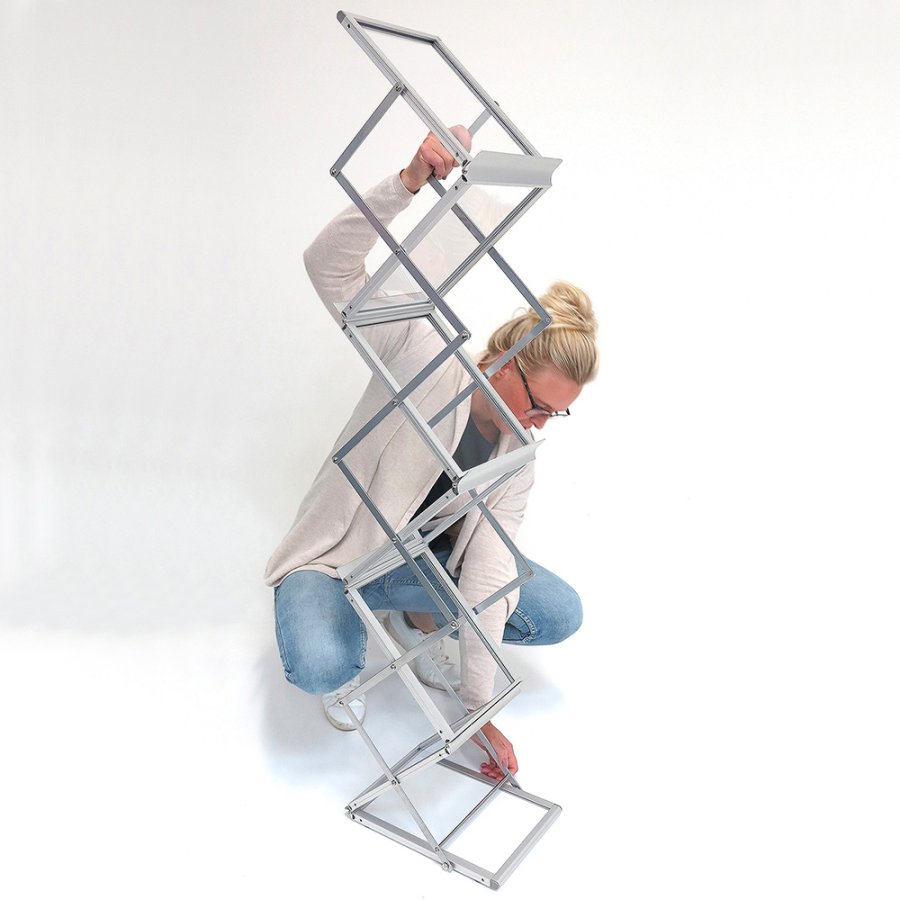 Flex-Prospektst&auml;nder, Alu/Silber, 6 x A5