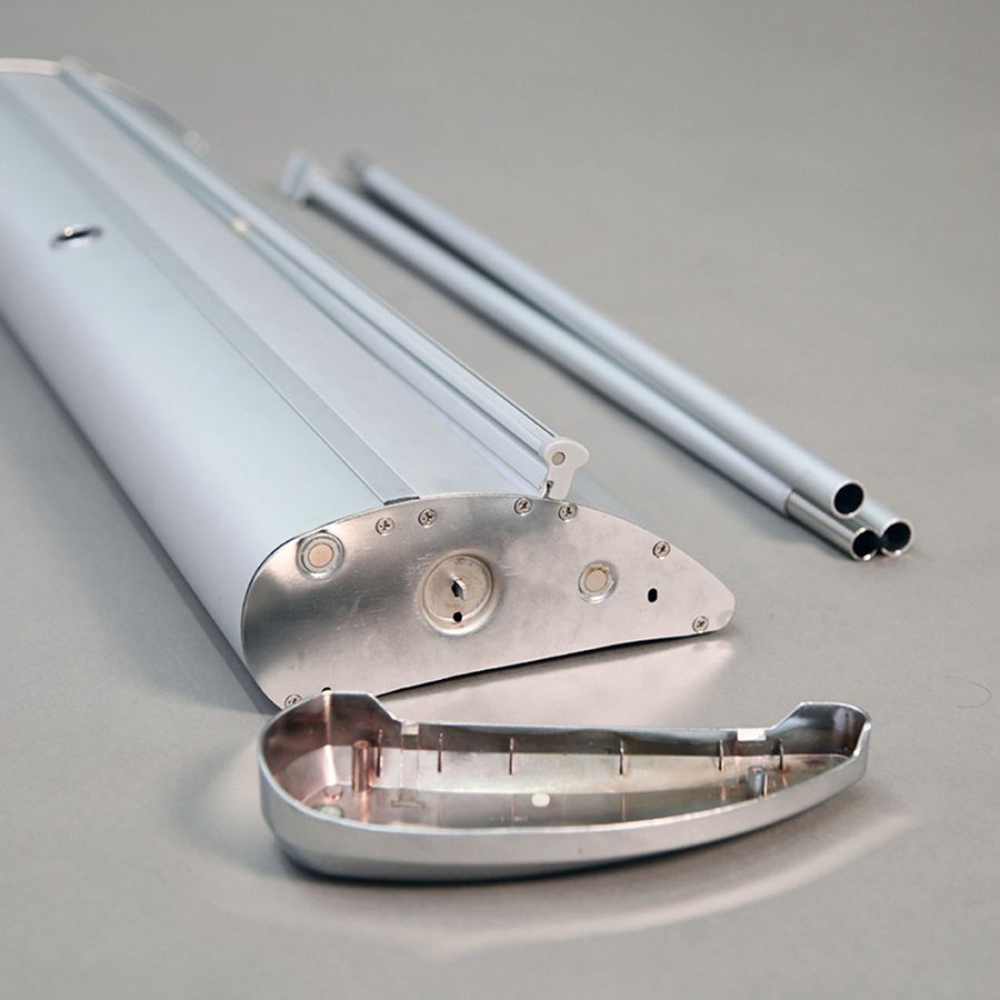 Expo Roll-up, silber, einseitig, 60 x 240 cm