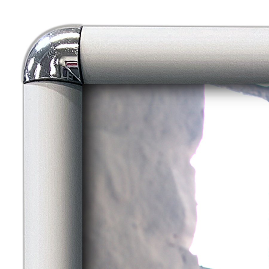 Klapprahmen mit 25mm Aluminium-Rondo-Profil, silber - 50 x 70 cm