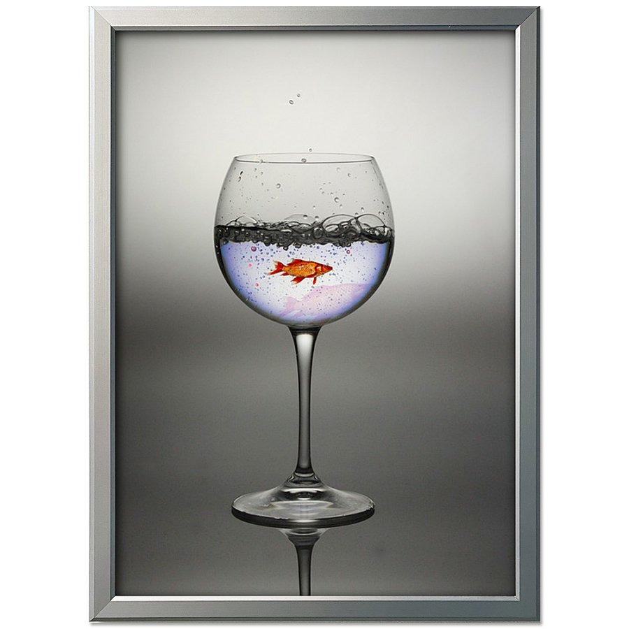 Klapprahmen mit 20mm Aluminium-Flachprofil, silber - A3