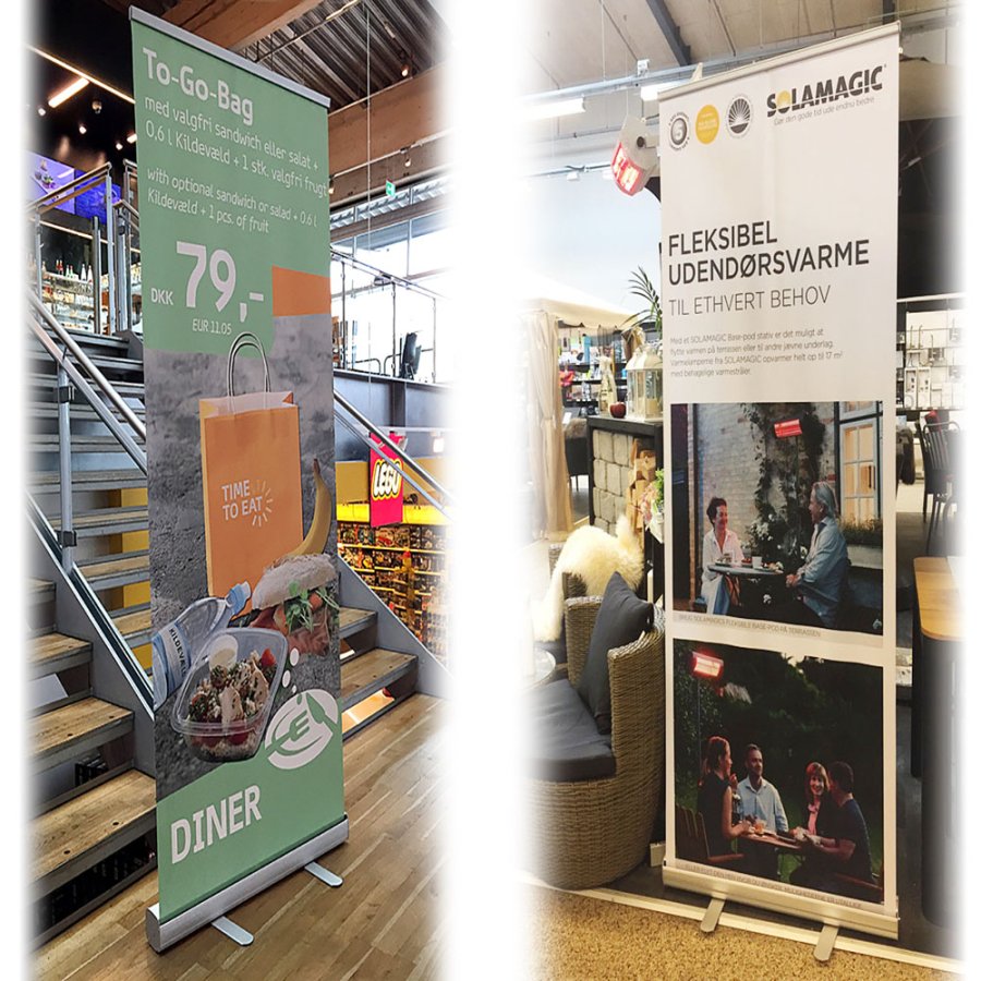 Budget Roll-up einseitig - 60x200 cm - Silber