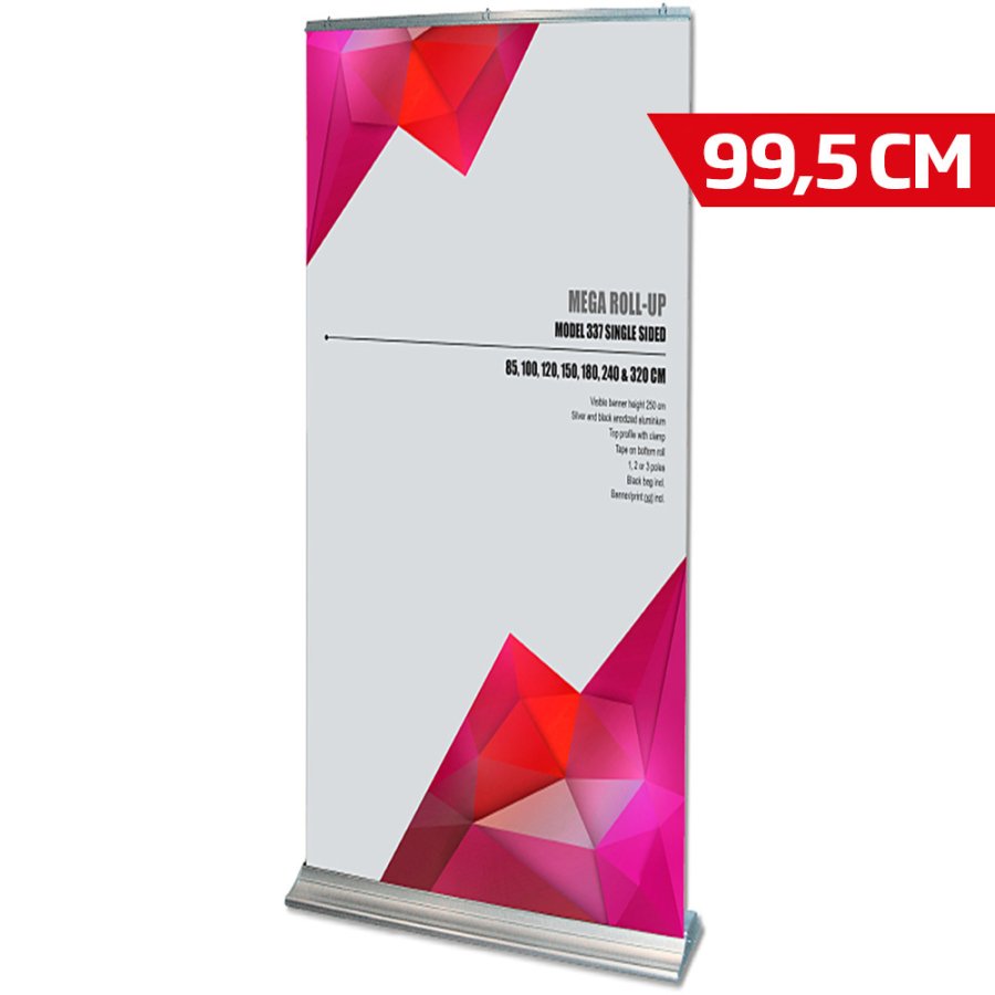 Mega Roll-up einseitig - 100x250 cm - Silber