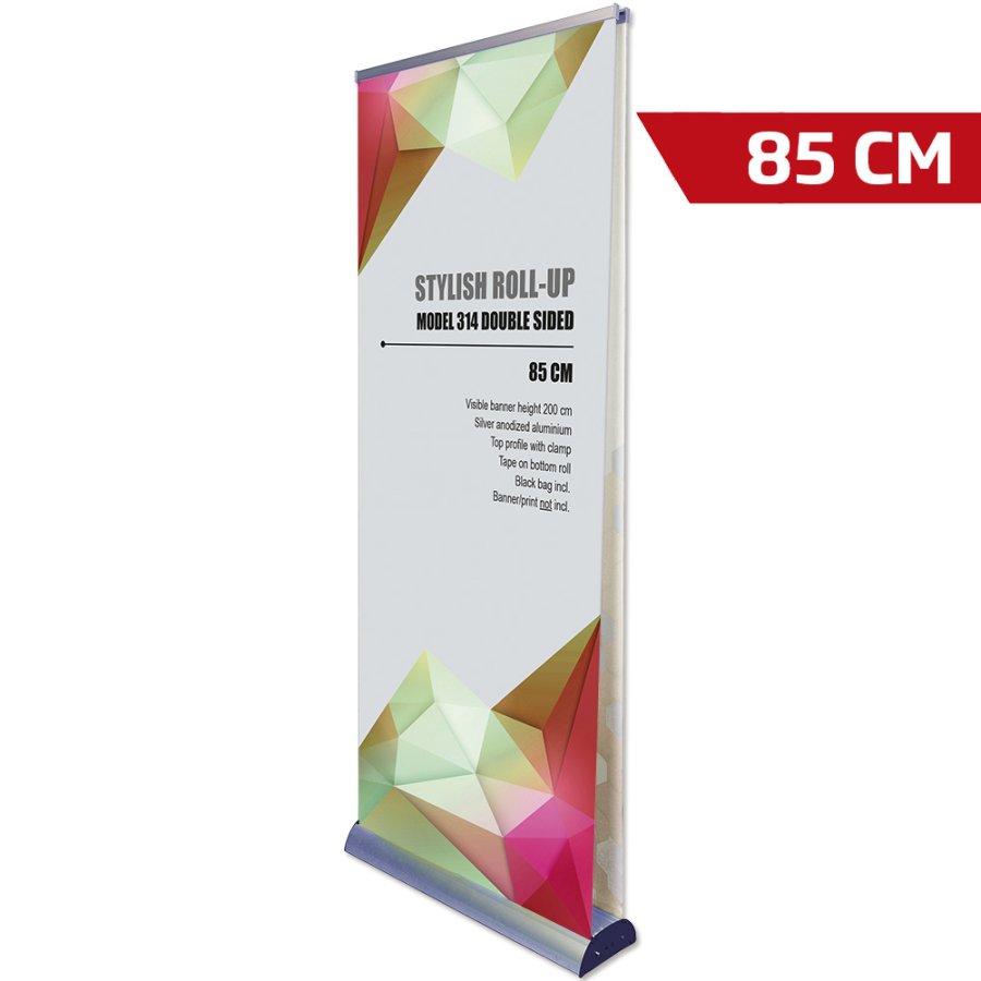 Stylish Roll-up, doppelseitig, Kassette, silber, 85 x 200 cm