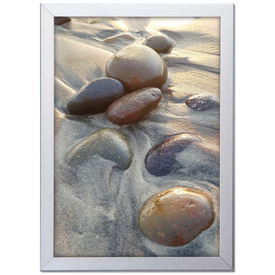 Fenster Alu Klapprahmen doppelseitig - 32mm - 70x100 cm - Silber