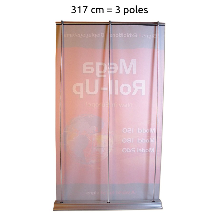 Mega Roll-up einseitig - 320x250 cm - Silber