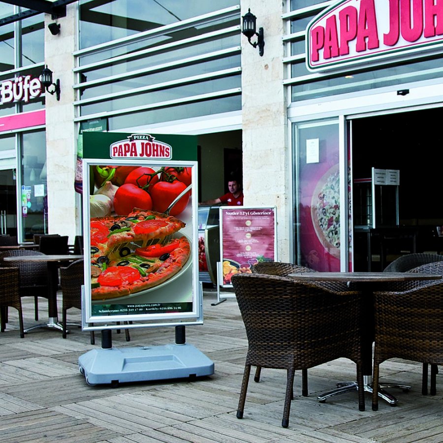 Wind-Sign Waterbase Kundenstopper - 50x70 cm - Silber