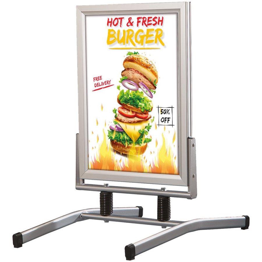 Wind-Line Lux Kundenstopper - A1 - Silber