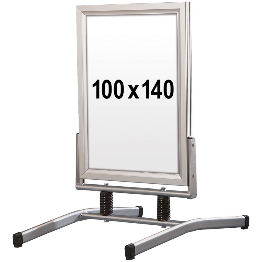 Wind-Line Lux Kundenstopper - 100 x 140 cm - Silber