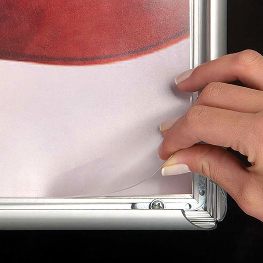 Klapprahmen mit 25mm Aluminium-Sicherheitsrahmenprofil, silber - A1