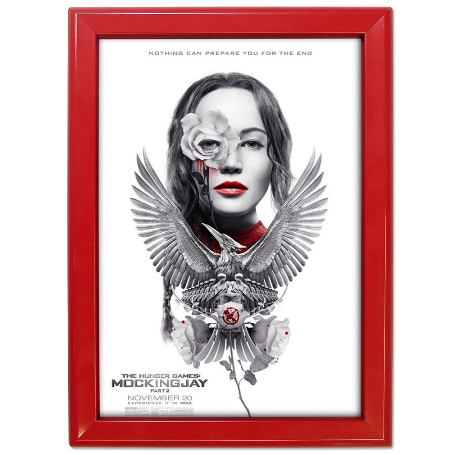 Klapprahmen mit 32mm Aluminium-Flachprofil, rot - A2