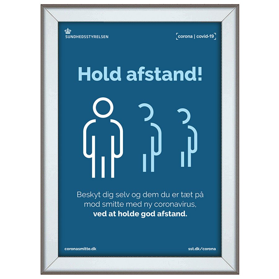 Klapprahmen mit 32mm Aluminium-Flachprofil, silber - A3