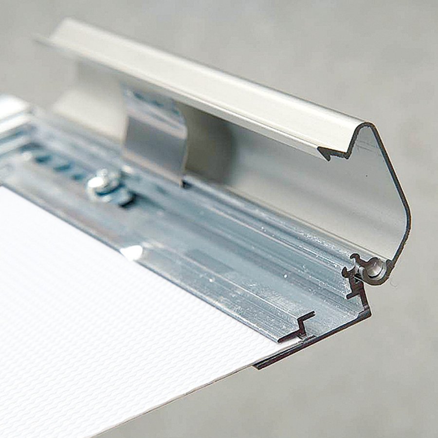 Klapprahmen mit 32mm Aluminium-Flachprofil, silber - A1