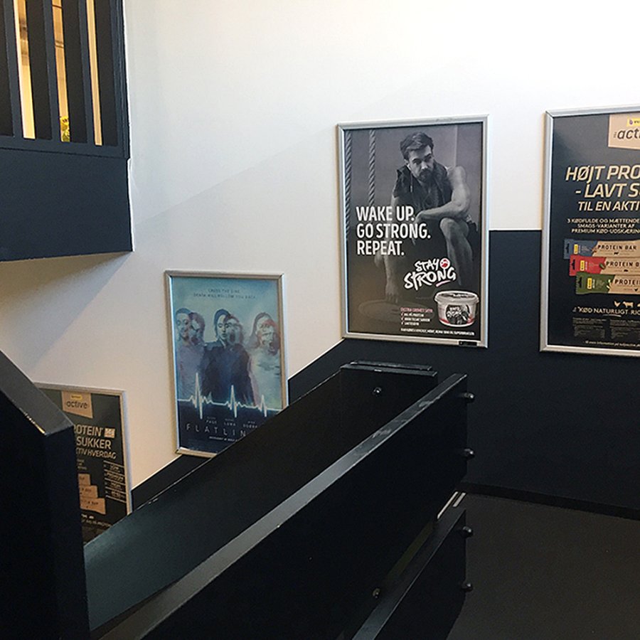 Klapprahmen mit 32mm Aluminium-Flachprofil, silber - A1