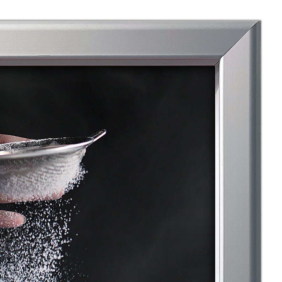 Klapprahmen mit 32mm Aluminium-Flachprofil, silber - A0